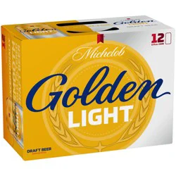 Michelob Golden Light Draft Golden Beer, 12 - 12 fl oz Cans