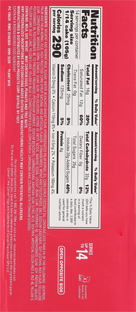 slide 6 of 13, Carvel Strawberry & Vanilla Ice Cream Cake 75 fl oz, 75 fl oz
