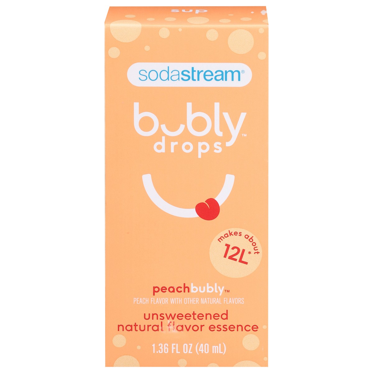 slide 1 of 13, SodaStream Bubly Peach Drops, 1 ct