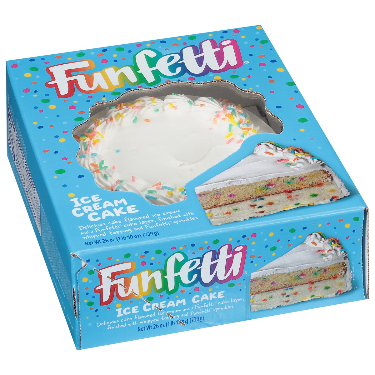 slide 4 of 14, Funfetti Ice Cream Cake, 0.74 kg