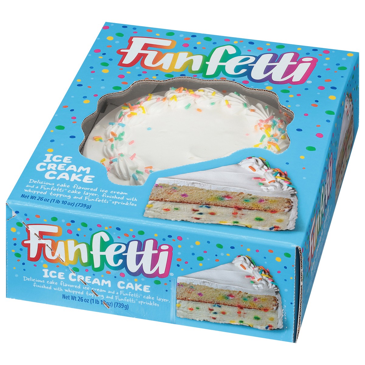 slide 13 of 14, Funfetti Ice Cream Cake, 0.74 kg