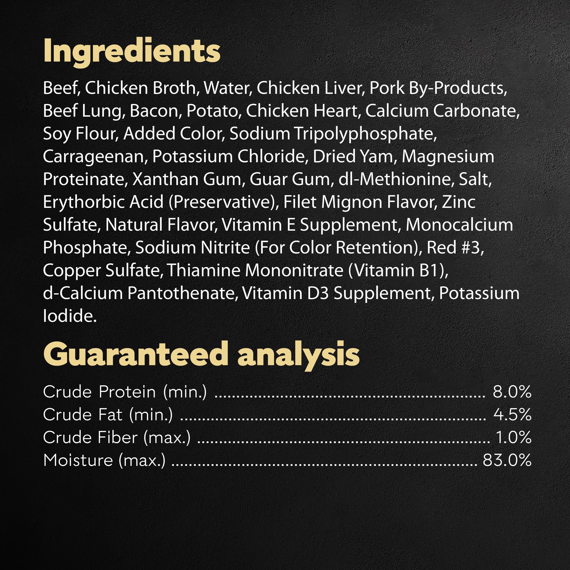 slide 4 of 5, Cesar Filet Mignon W/Bac And Potato, 3.5 oz