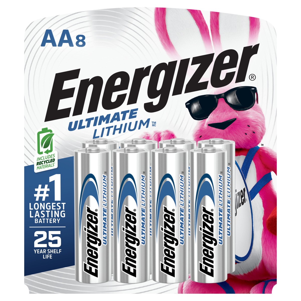 slide 1 of 1, Energizer Ultimate Lithium AA Batteries, 8 ct