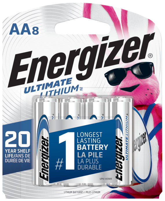slide 1 of 8, Energizer Ultimate Lithium AA Batteries, 8 ct