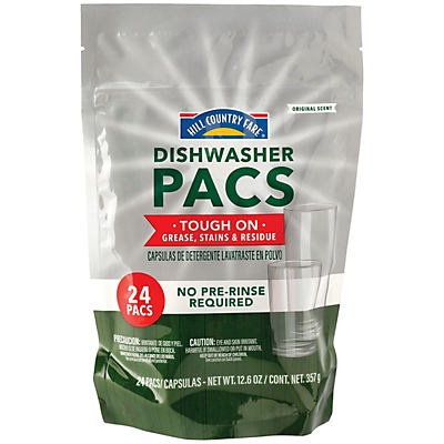 slide 1 of 1, Hill Country Fare Original Dishwasher Detergent Pacs, 24 ct