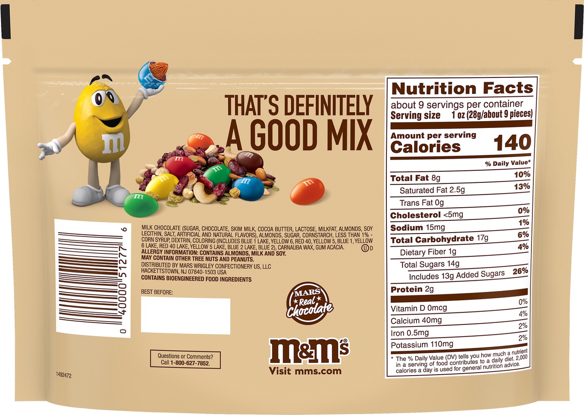 slide 9 of 9, M&M'S Almond Milk Chocolate Candy, Sharing Size, 9.3 oz