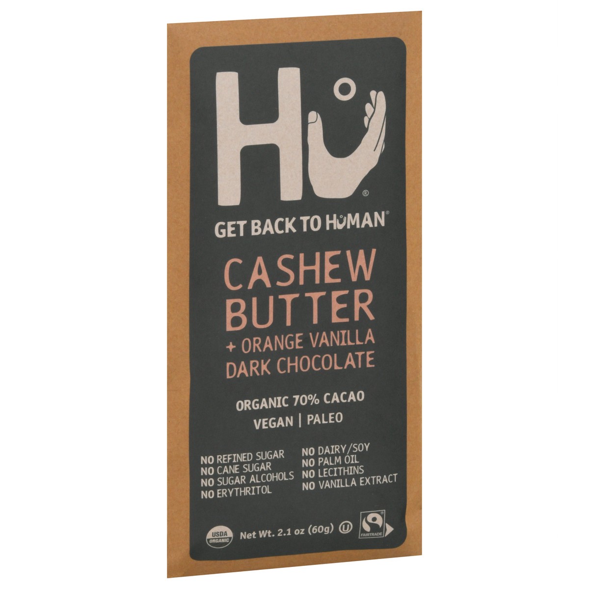 slide 4 of 12, Hu Organic 70% Cacao Cashew Butter + Orange Vanilla Dark Chocolate 2.1 oz, 2.1 oz