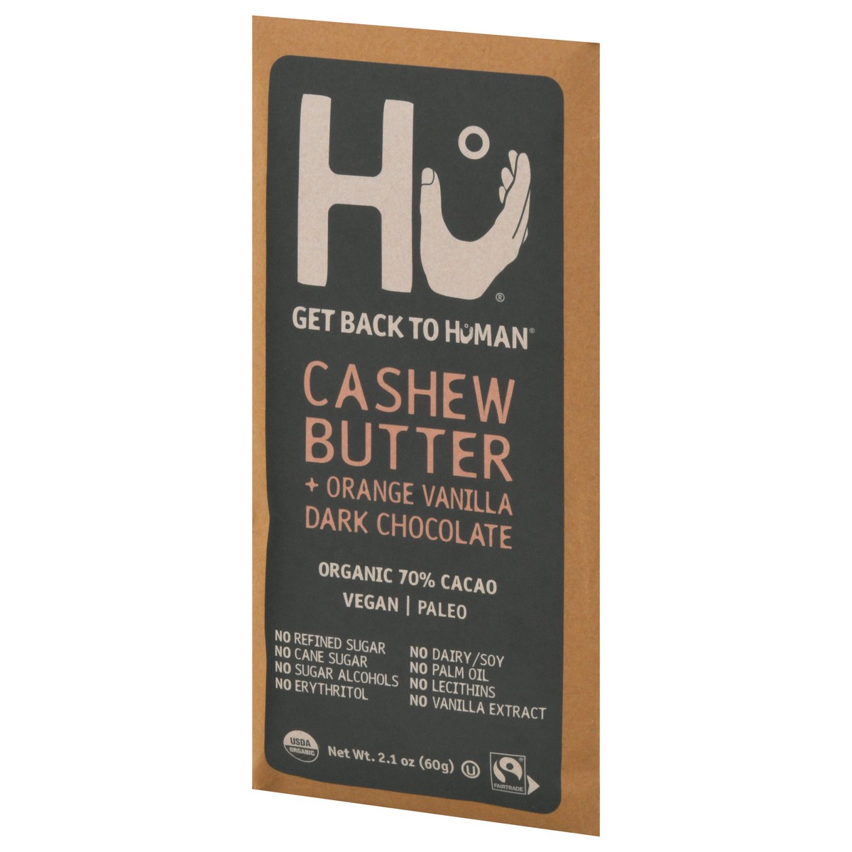 slide 5 of 12, Hu Organic 70% Cacao Cashew Butter + Orange Vanilla Dark Chocolate 2.1 oz, 2.1 oz