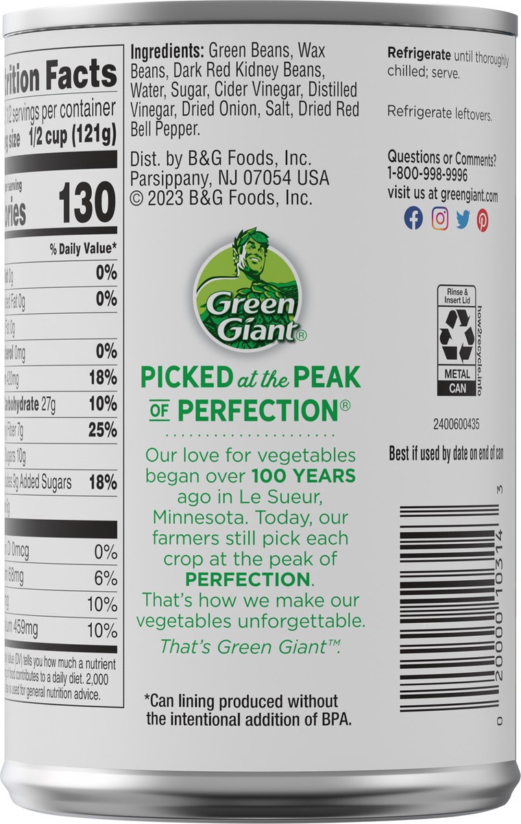 slide 8 of 9, Green Giant Three Bean Salad, 15 oz