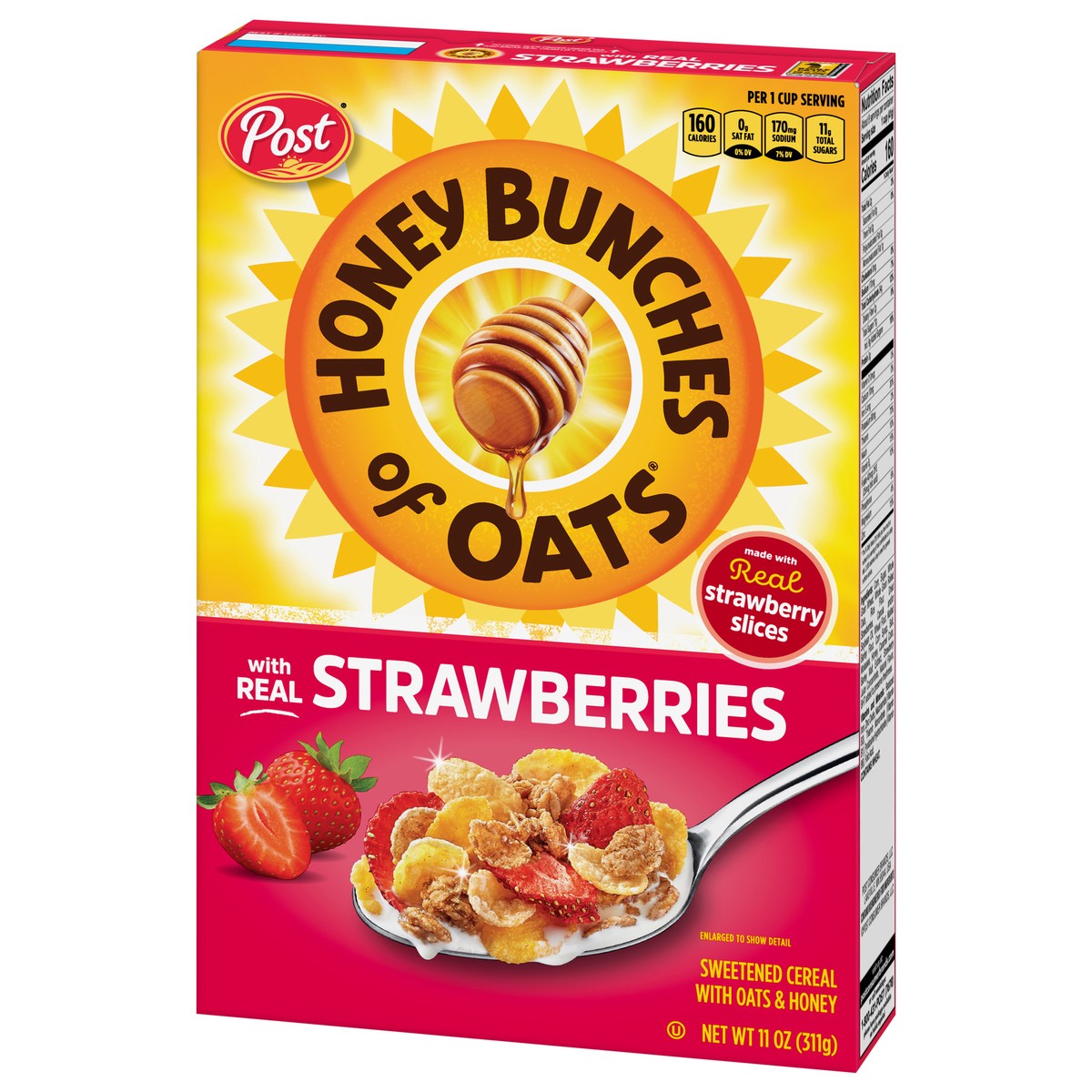 slide 8 of 8, Honey Bunches of Oats Cereal with Real Strawberries 11 oz, 11 oz
