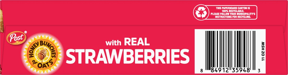 slide 2 of 8, Honey Bunches of Oats Cereal with Real Strawberries 11 oz, 11 oz
