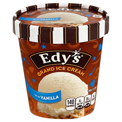 slide 1 of 1, Edy's/Dreyer's Grand Va-Va Vanilla Ice Cream, 14 fl oz