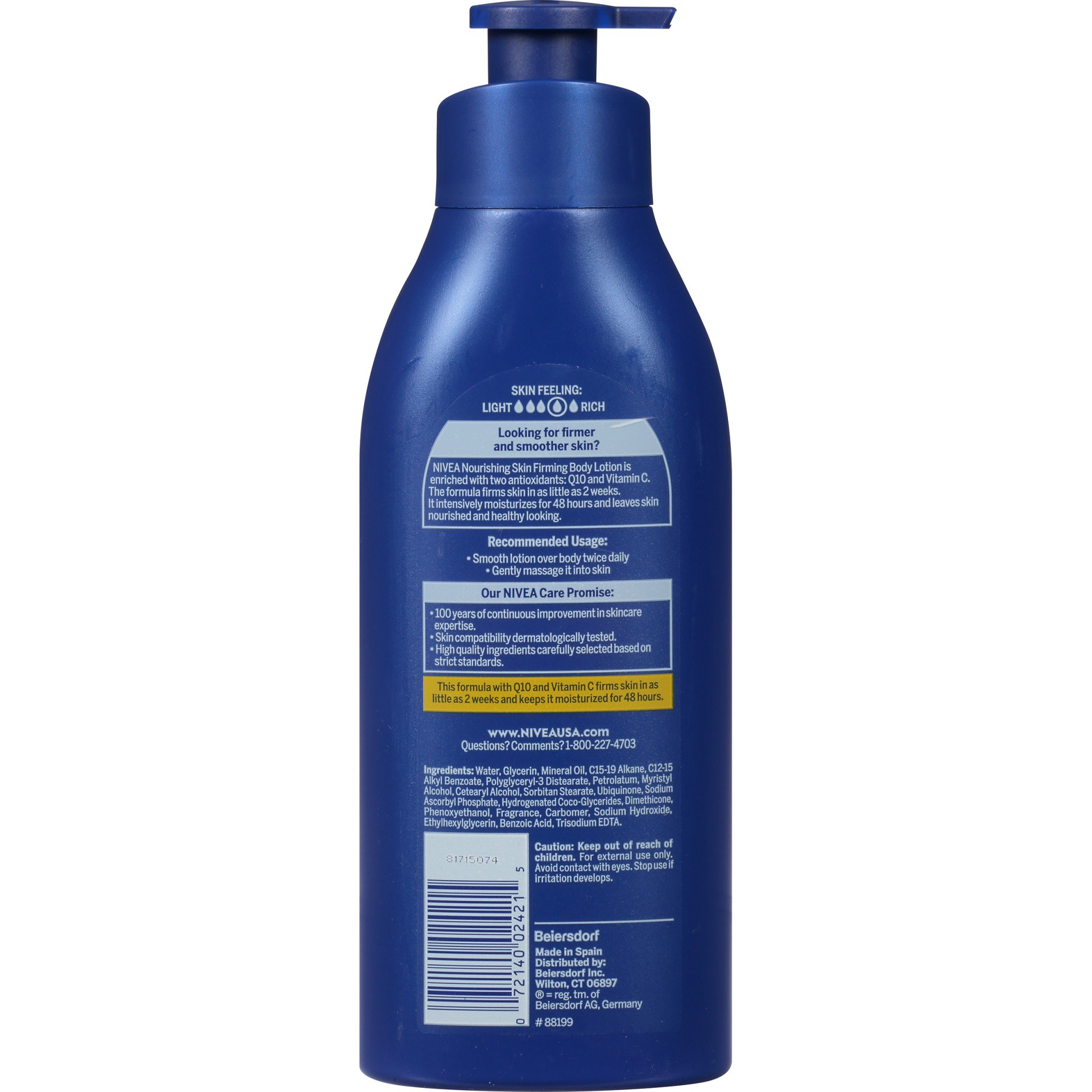 slide 6 of 7, Nivea Nourishing Skin Firming Body Lotion W/ Q10 And Vitamin C, 16.9 Oz, 16.9 oz