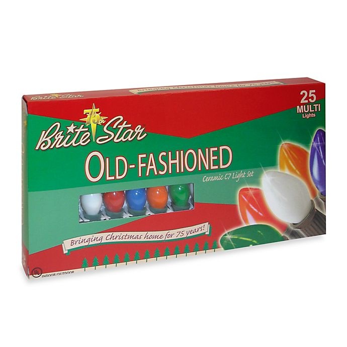 slide 1 of 1, Brite Star Old Fashioned Lights - Multicolor, 25 ct