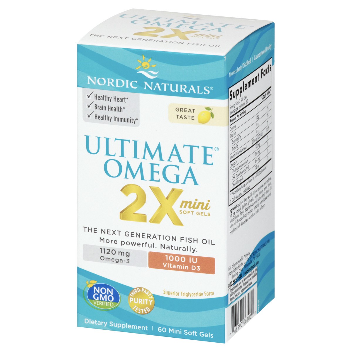 slide 7 of 13, Nordic Naturals 2x Mini Soft Gels Ultimate Omega 60 ea, 60 ct