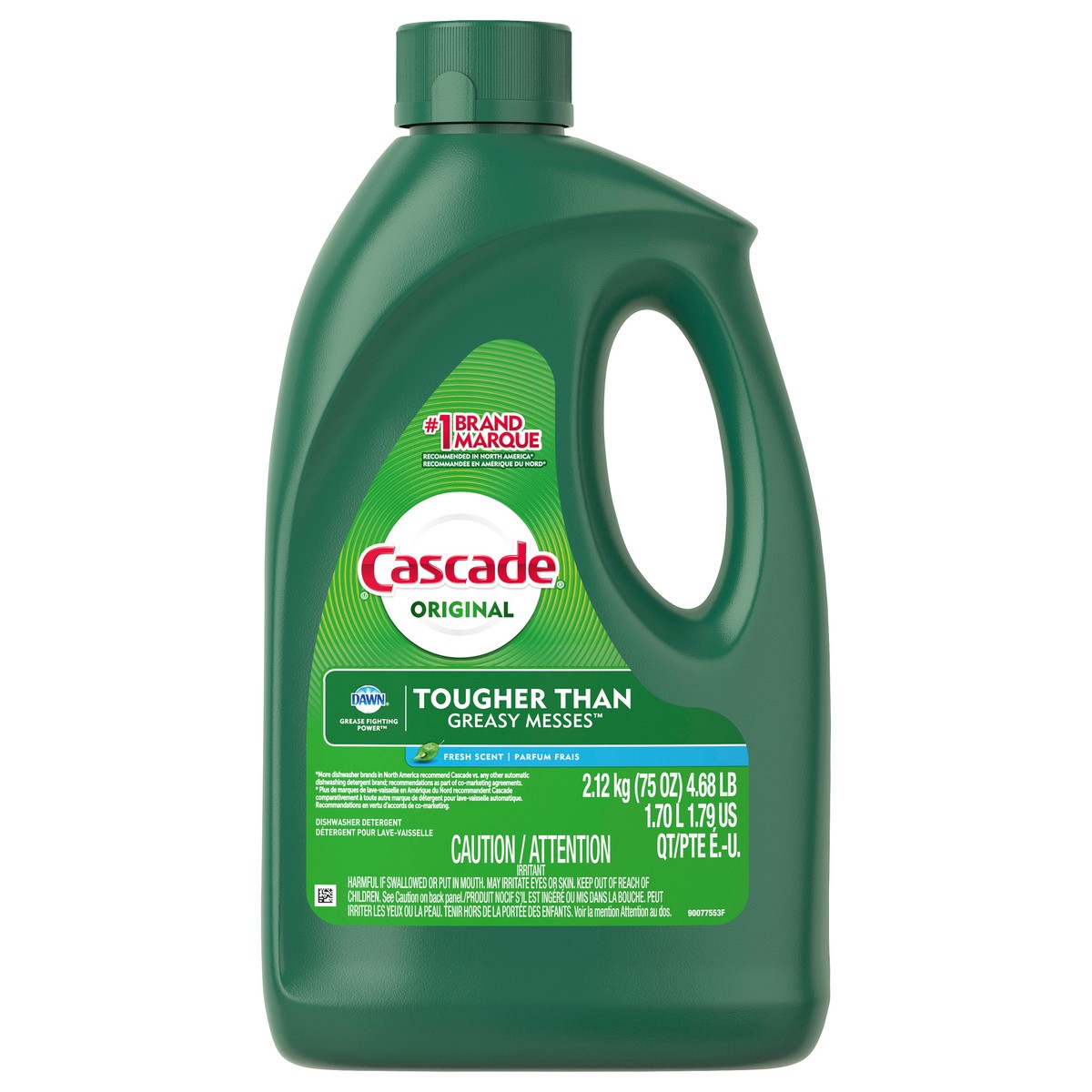 slide 2 of 6, Cascade Gel, Dishwasher Detergent, Fresh Scent, 75 fl oz, 75 oz