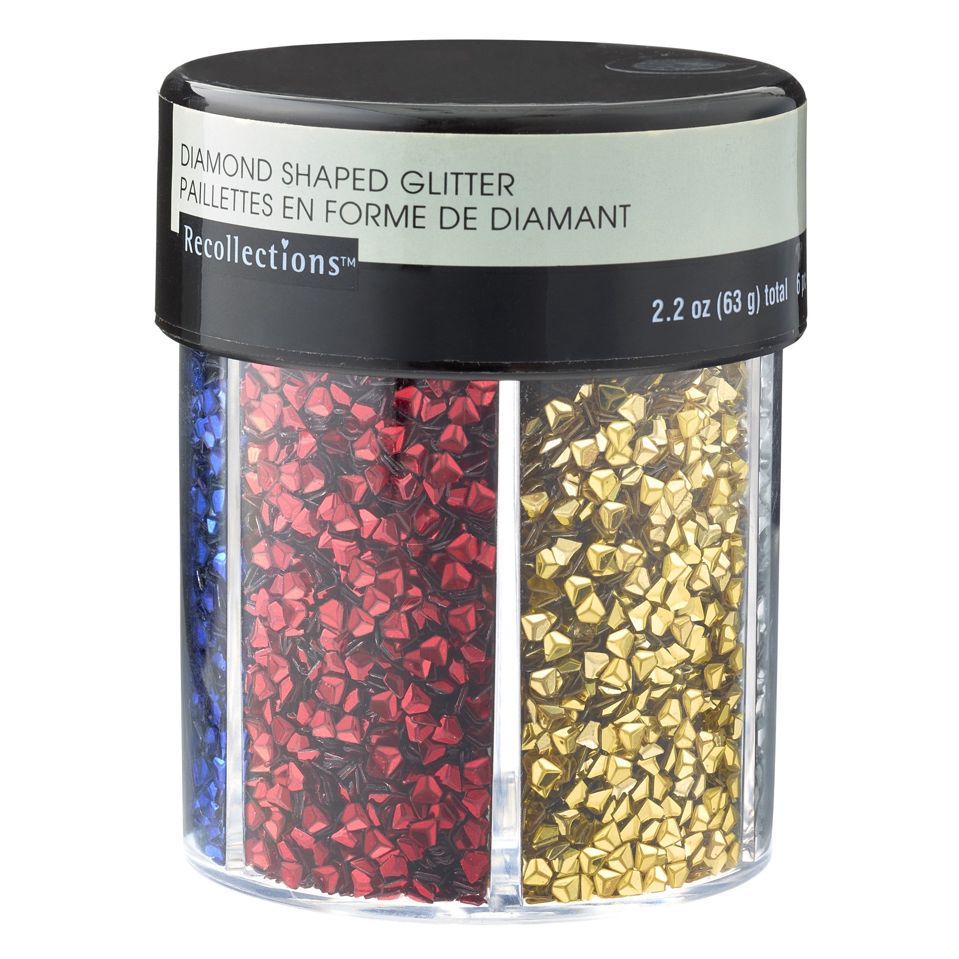 slide 3 of 4, 3d Diamond Shaped Glitter Caddy By Recollections, 2.2 oz