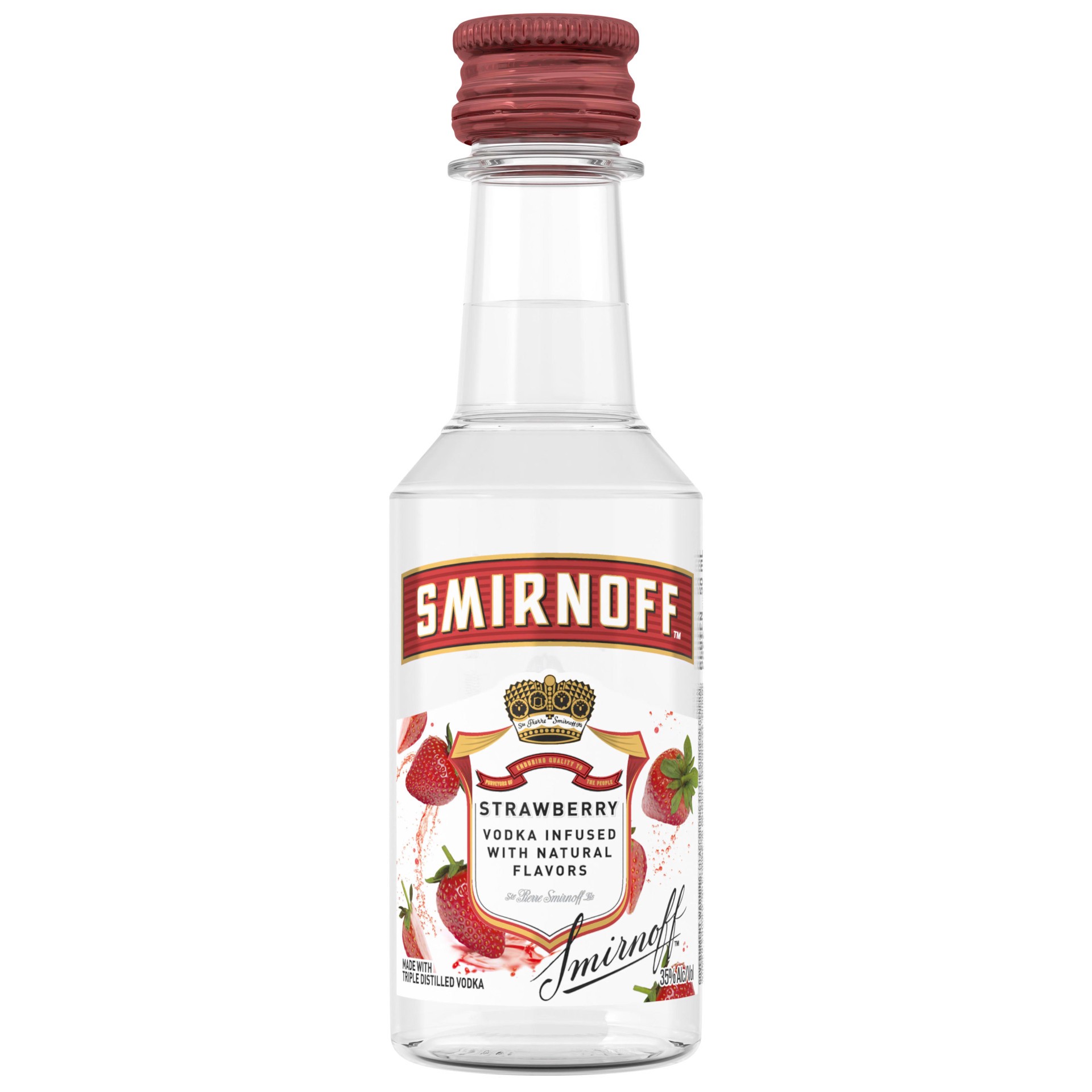 slide 4 of 4, Smirnoff Strawberry Vodka, 50 ml