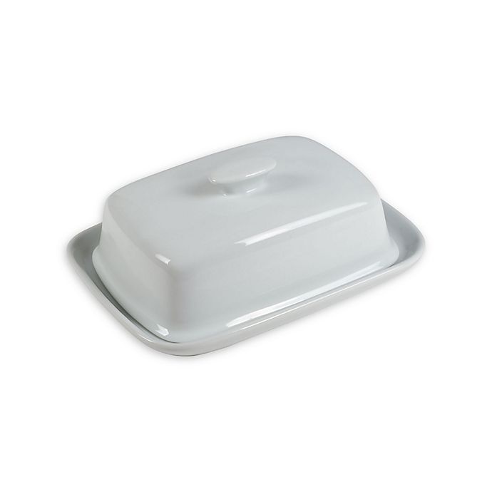 slide 1 of 2, Everyday White by Fitz and Floyd Wide Covered Butter Dish, 1 ct