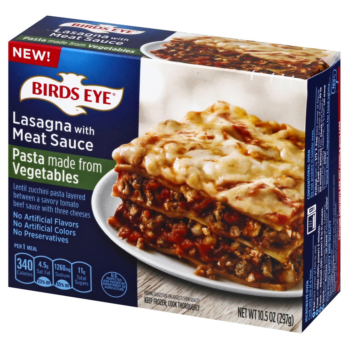 slide 3 of 10, Birds Eye Lasagna, with Meat Sauce, 10.5 oz