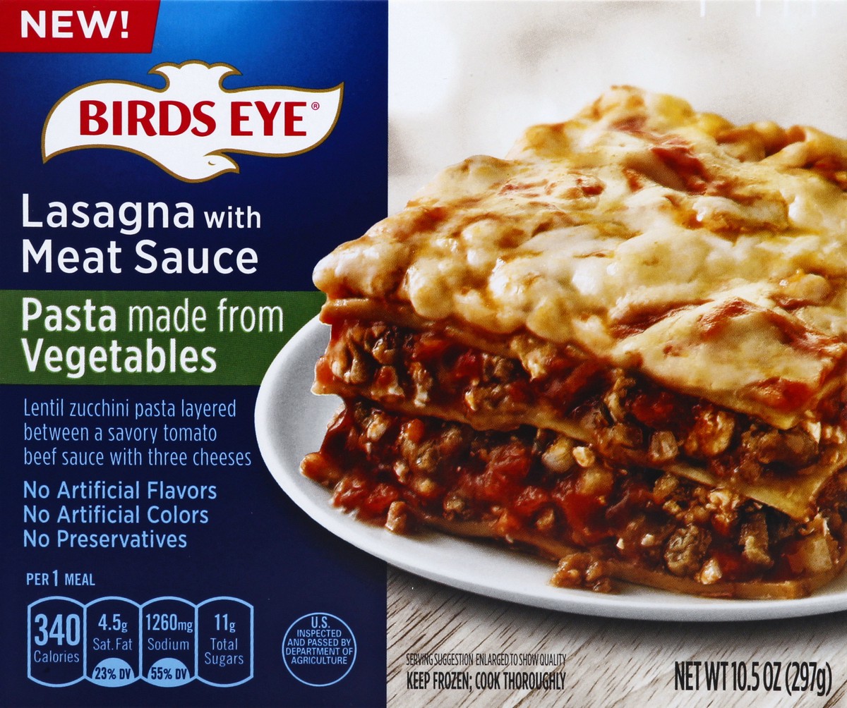 slide 9 of 10, Birds Eye Lasagna, with Meat Sauce, 10.5 oz