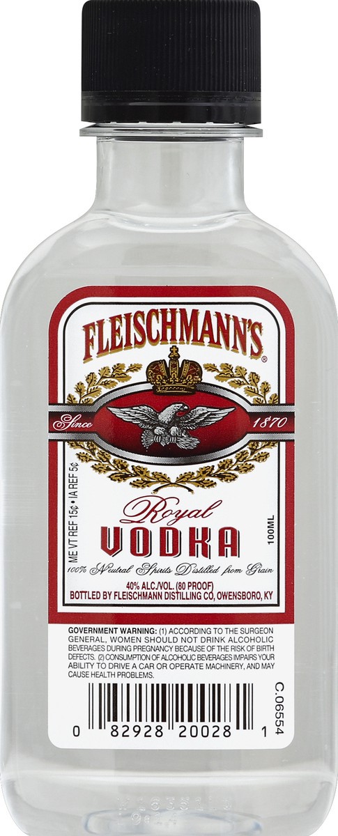 slide 2 of 2, Fleischmann's Vodka 100 ml, 100 ml