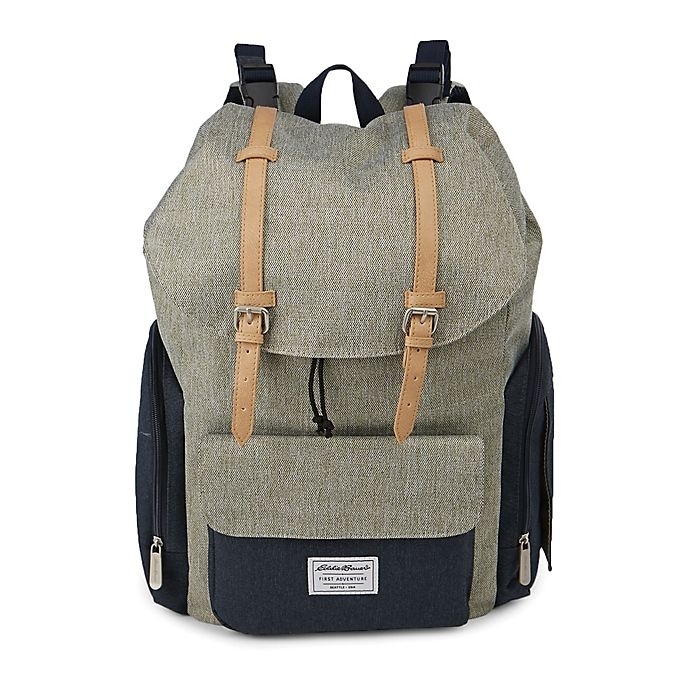 slide 1 of 12, Eddie Bauer Backpack Diaper Bag - Green/Navy, 1 ct