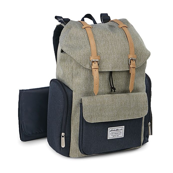 slide 4 of 12, Eddie Bauer Backpack Diaper Bag - Green/Navy, 1 ct