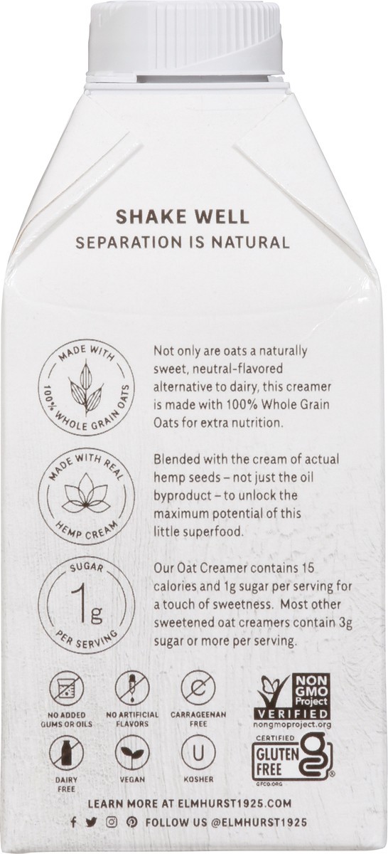 slide 8 of 9, Elmhurst Plant Based Pistachio Creme Oat Creamer, 16 fl oz