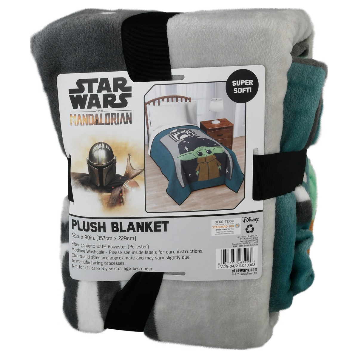 slide 9 of 9, Star Wars Star Wars The Mandalorian Super Soft Plush Blanket 1 ea, 1 ct