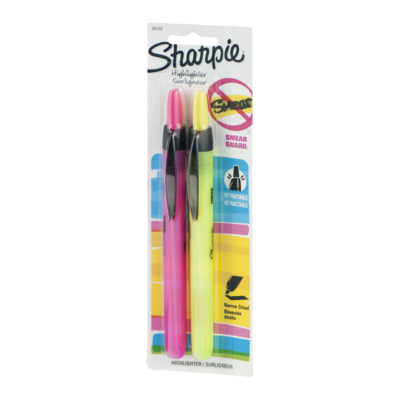 slide 1 of 1, Sharpie Retractable Accent Highlighters, 2 ct