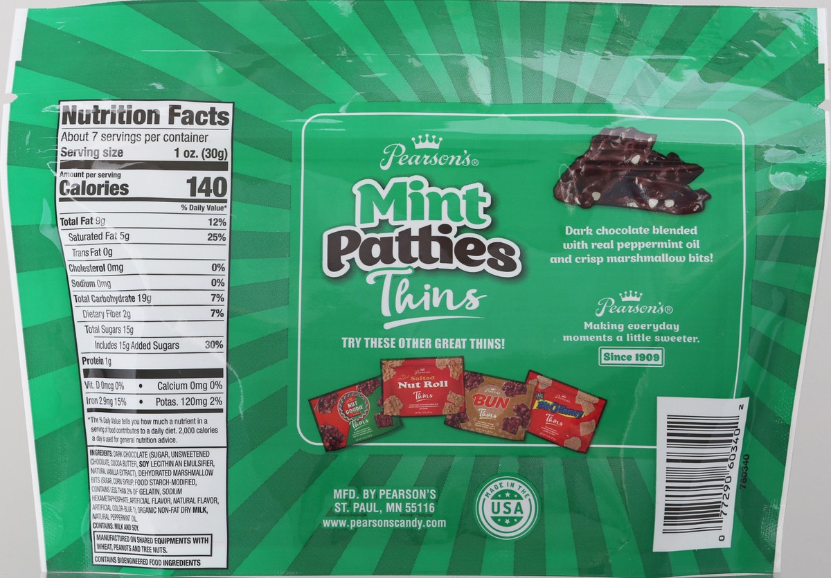 slide 6 of 9, Pearson's Pearsons Mint Patties Thins, 7.5 oz