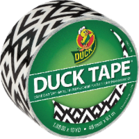 slide 1 of 1, Duck Brand Diamond Craft Tape - Black/White, 1.88 in x 10 yd