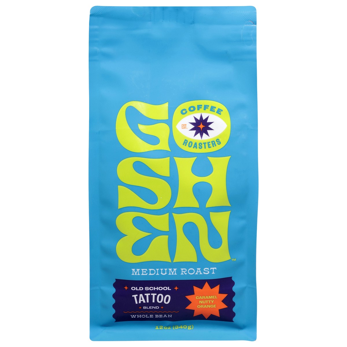 slide 2 of 4, Goshen Whole Bean Medium Roast Old School Tattoo Blend Coffee 12 oz, 12 oz