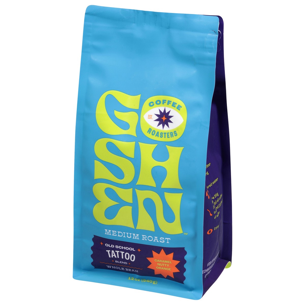slide 4 of 4, Goshen Whole Bean Medium Roast Old School Tattoo Blend Coffee 12 oz, 12 oz