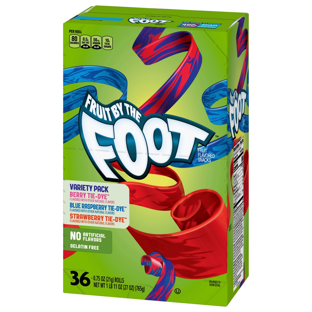 slide 5 of 9, Fruit by the Foot Betty Crocker Fruit By The Foot Strawberry/Berry Tie-Dye/Color By The Foot, 36 ct, 27 oz, 36 ct