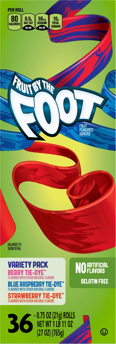 slide 4 of 9, Fruit by the Foot Betty Crocker Fruit By The Foot Strawberry/Berry Tie-Dye/Color By The Foot, 36 ct, 27 oz, 36 ct