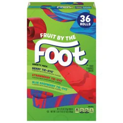 Fruit by the Foot Betty Crocker Fruit By The Foot Strawberry/Berry Tie-Dye/Color By The Foot, 36 ct, 27 oz