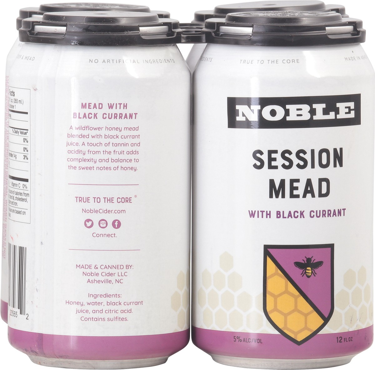 slide 2 of 9, Noble Session Mead Beer with Black Currant 4 - 12 fl oz Cans, 4 ct