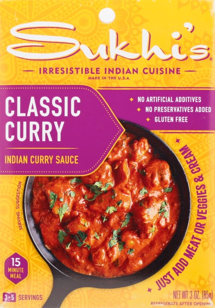 slide 1 of 1, Sukhi's Classic Curry Indian Curry Sauce 3 oz, 