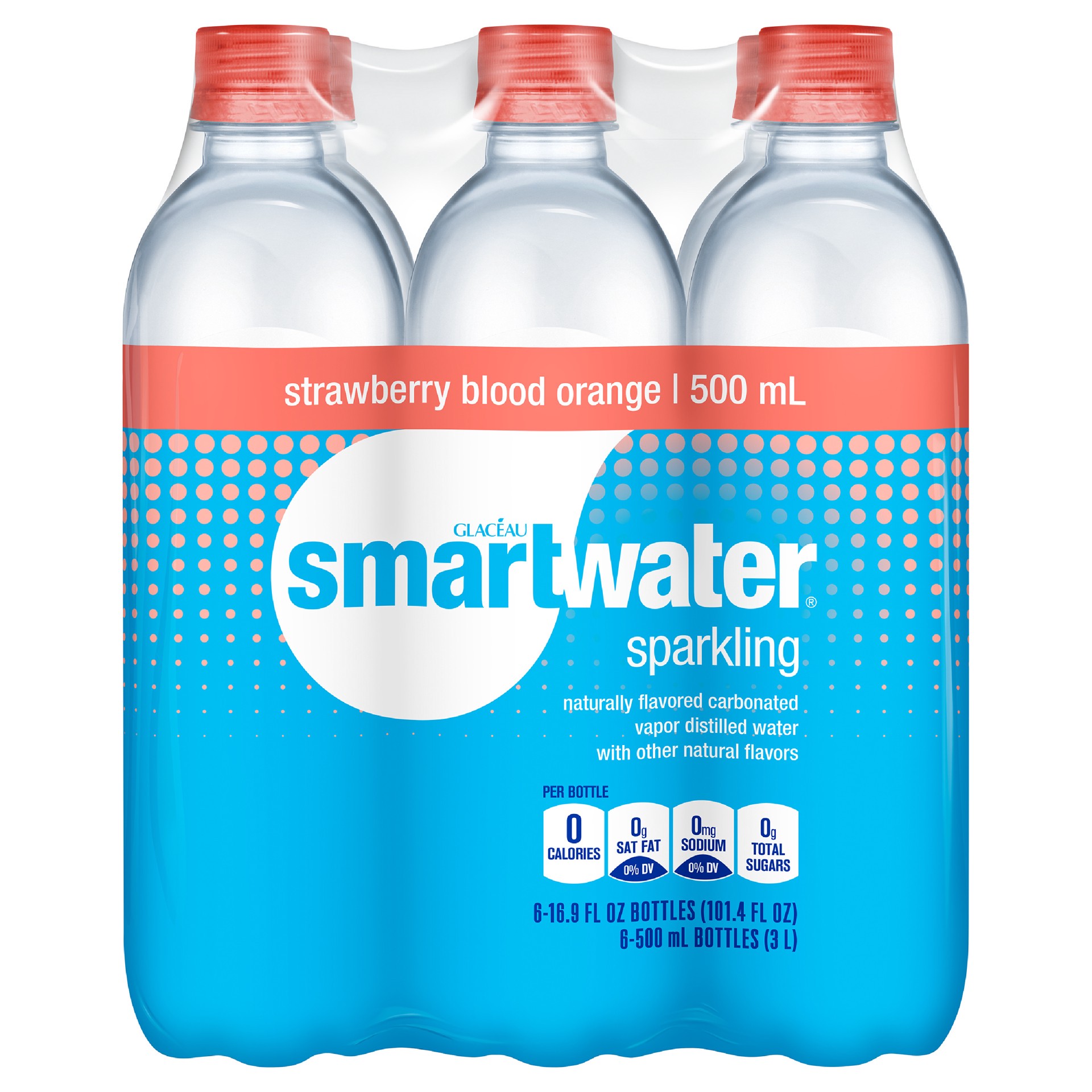 slide 3 of 4, smartwater sparkling strawberry blood orange Bottles- 101.40 fl oz, 101.4 fl oz