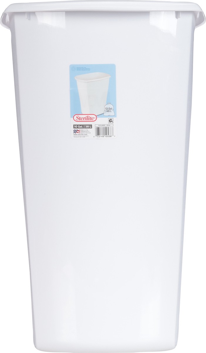 slide 6 of 11, Sterilite White Wastebasket 1 ea, 1 ct