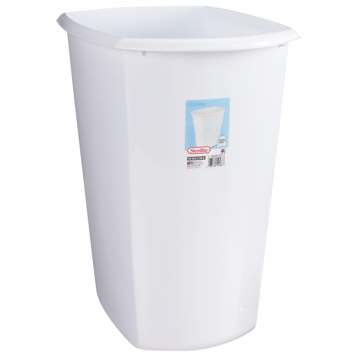 slide 7 of 11, Sterilite White Wastebasket 1 ea, 1 ct