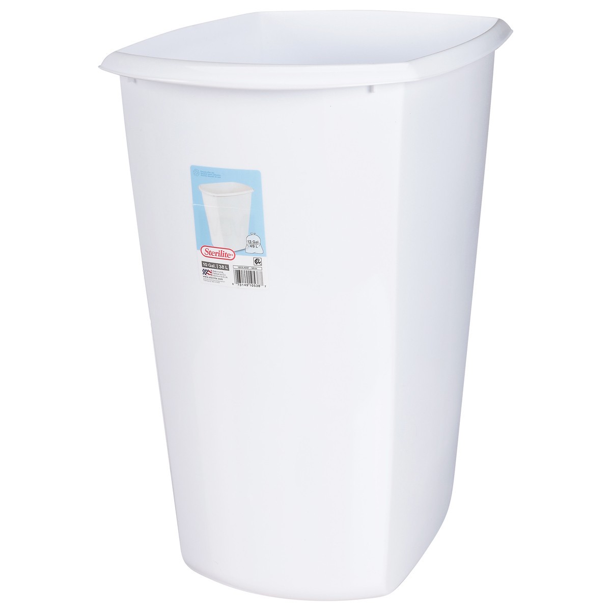 slide 2 of 11, Sterilite White Wastebasket 1 ea, 1 ct