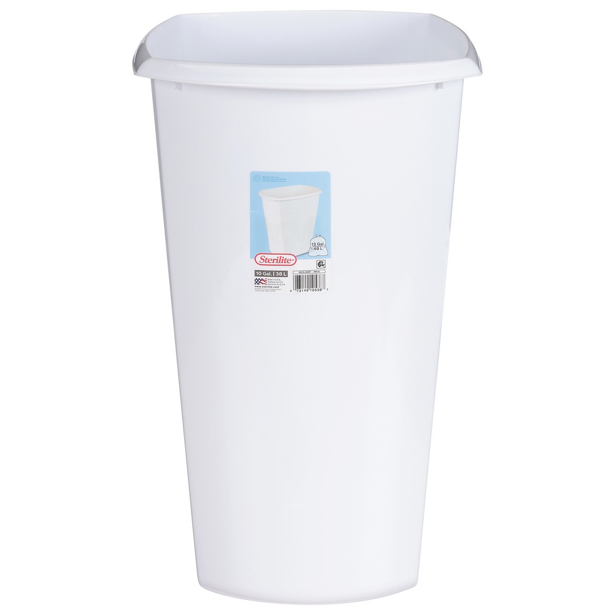 slide 10 of 11, Sterilite White Wastebasket 1 ea, 1 ct