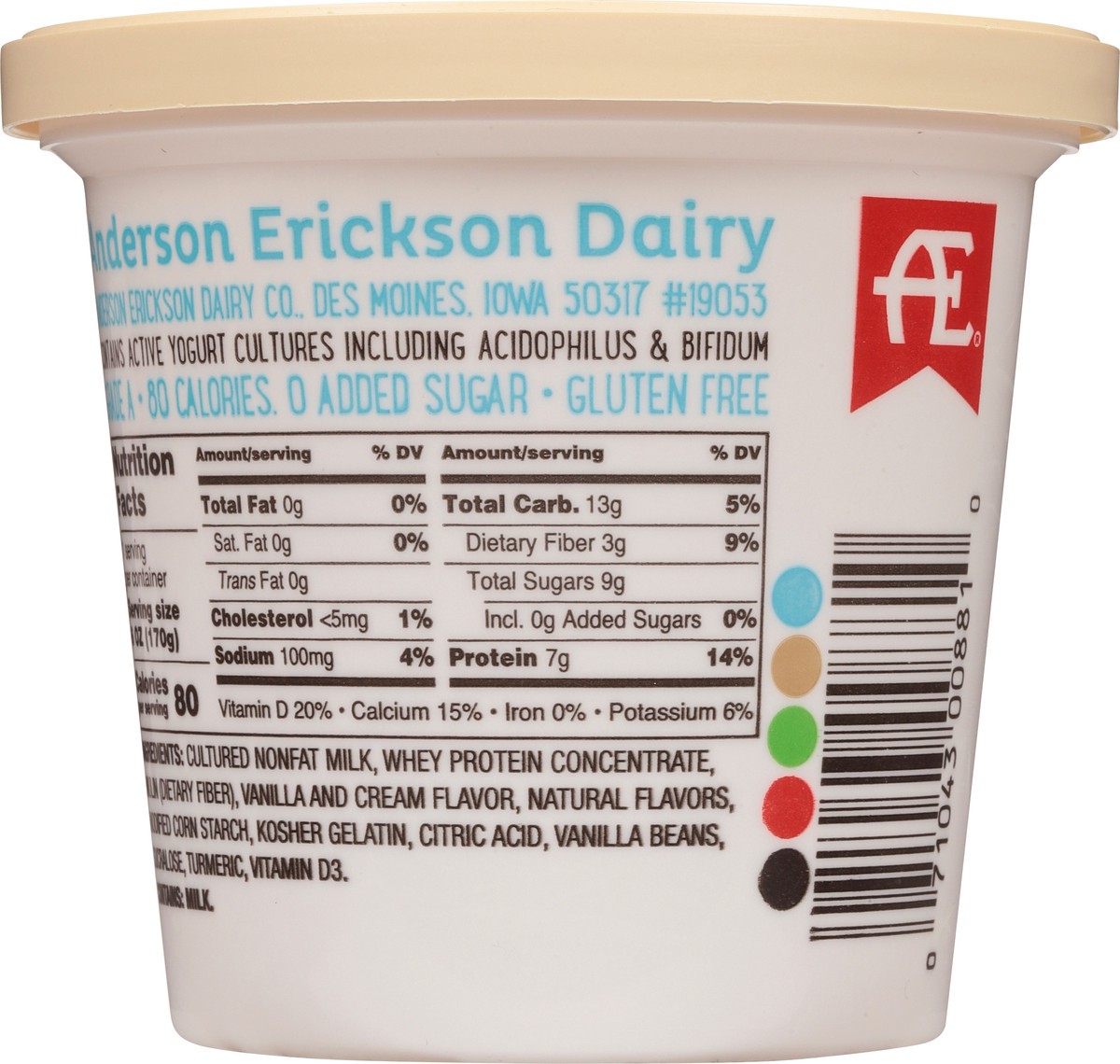 slide 9 of 9, Anderson Erickson Dairy YoLite Fat Free French Vanilla Bean Yogurt 6 oz, 6 oz