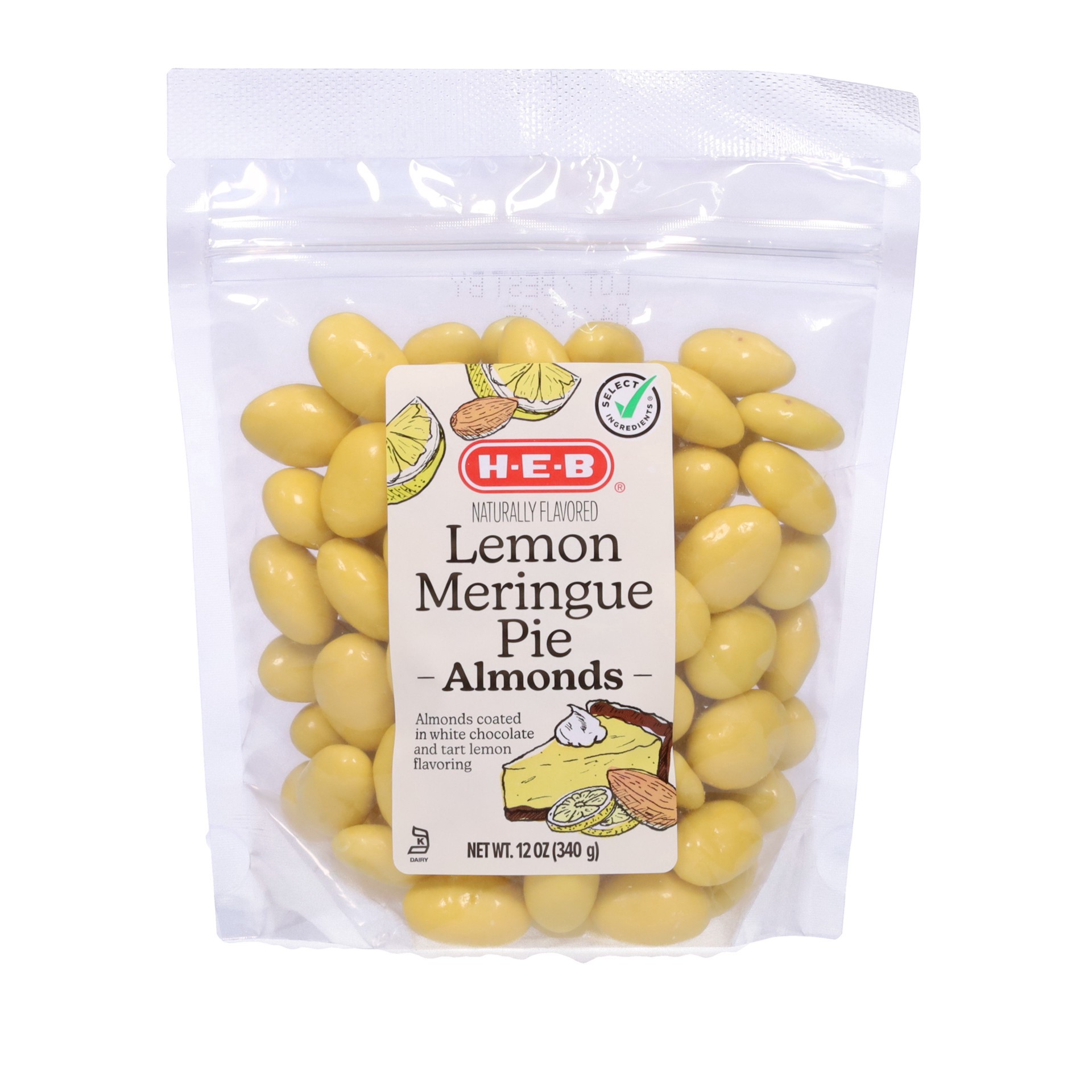 slide 1 of 1, H-E-B Lemon Meringue Pie Almonds, 12 oz