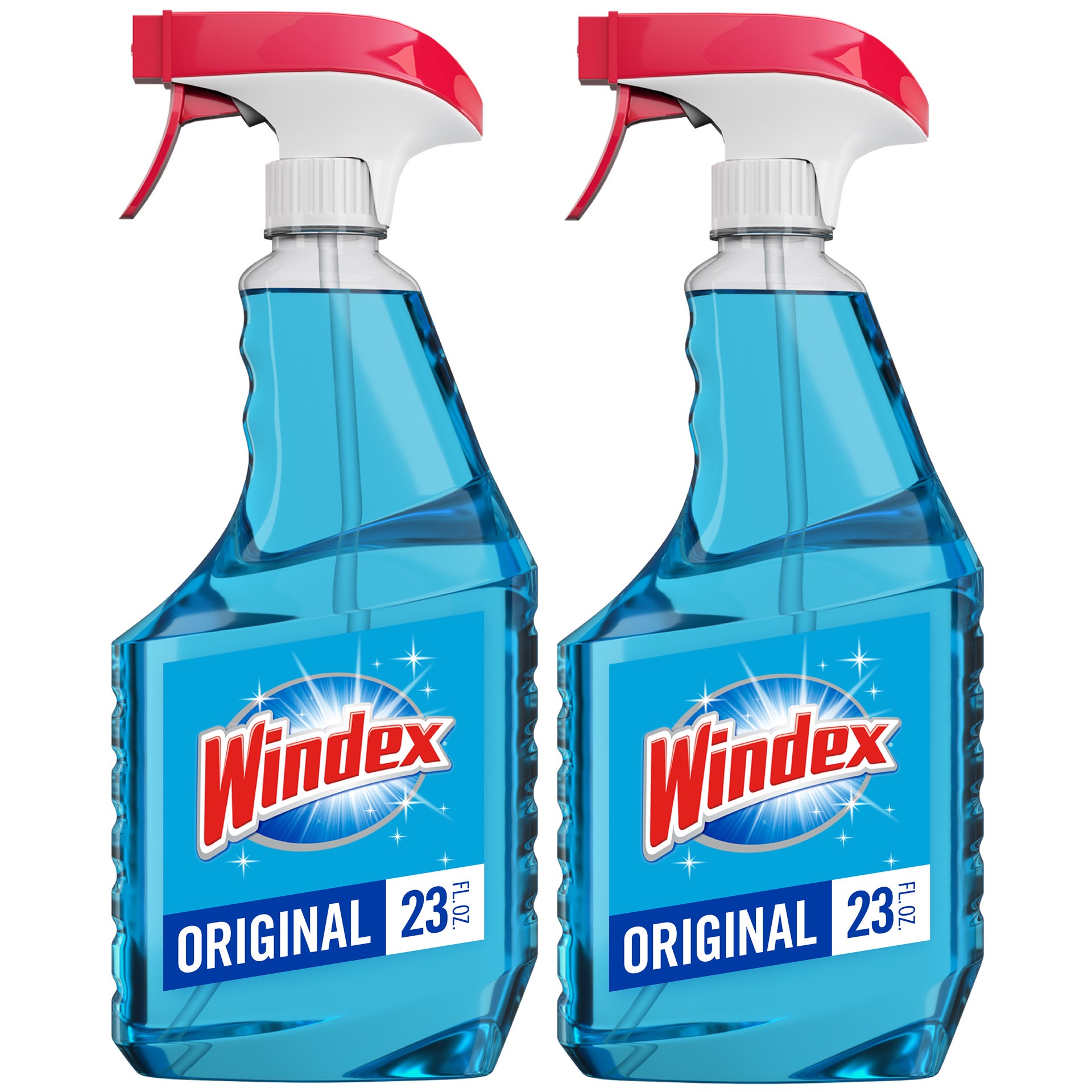 slide 5 of 5, Windex Glass Cleaner, Original Blue, Spray Bottle, 23 fl oz (Pack of 2), 46 fl oz