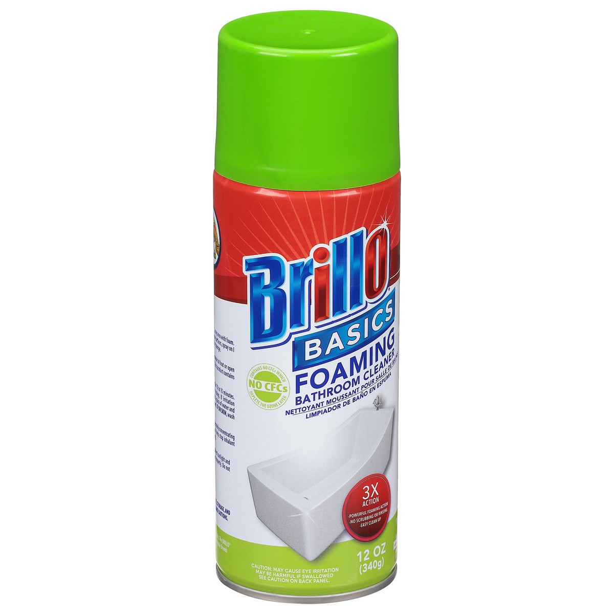 slide 7 of 10, Brillo Basics Foaming Bathroom Cleaner 12 oz, 12 oz