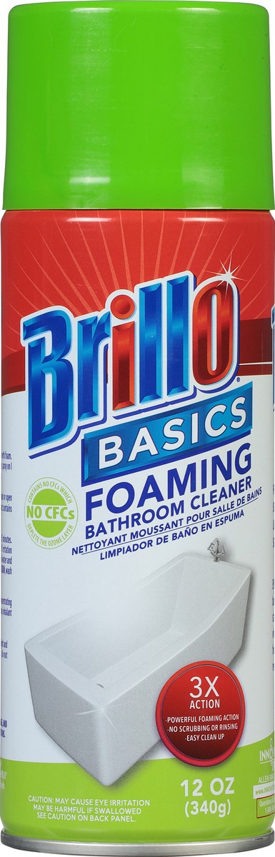 slide 5 of 10, Brillo Basics Foaming Bathroom Cleaner 12 oz, 12 oz